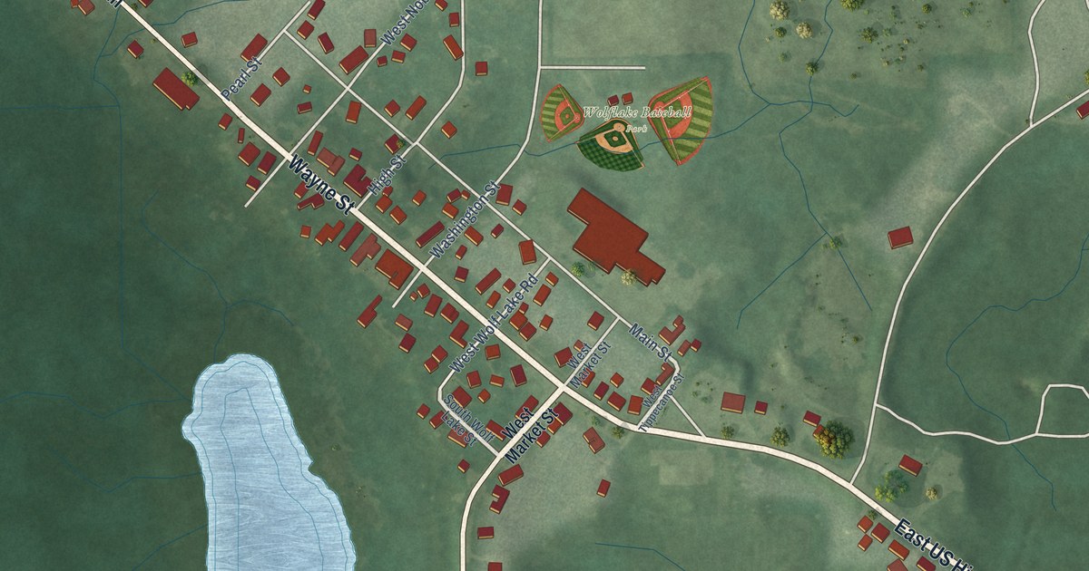 Map of Wolflake, Indiana in 2026