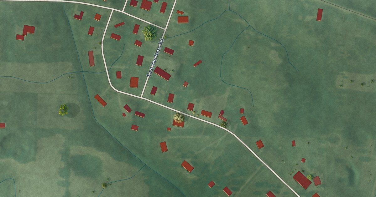 Map of Wooster, Indiana in 2026