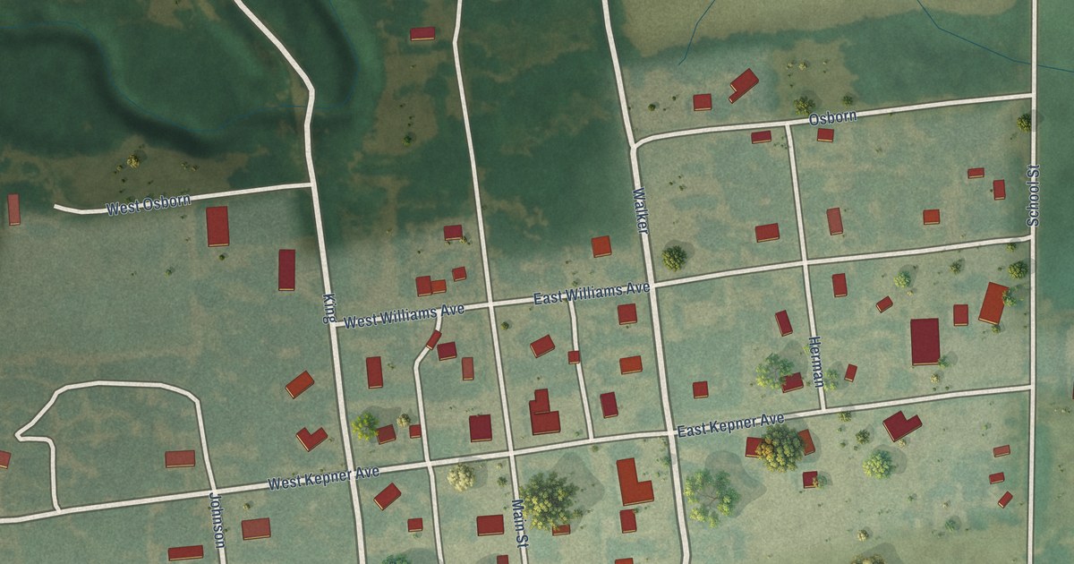 Map of Alexander, Kansas in 2026