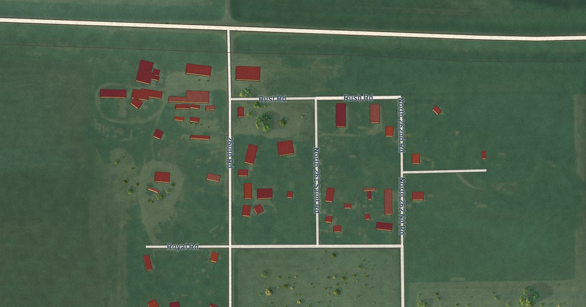 Map of Ames, Kansas in 2026