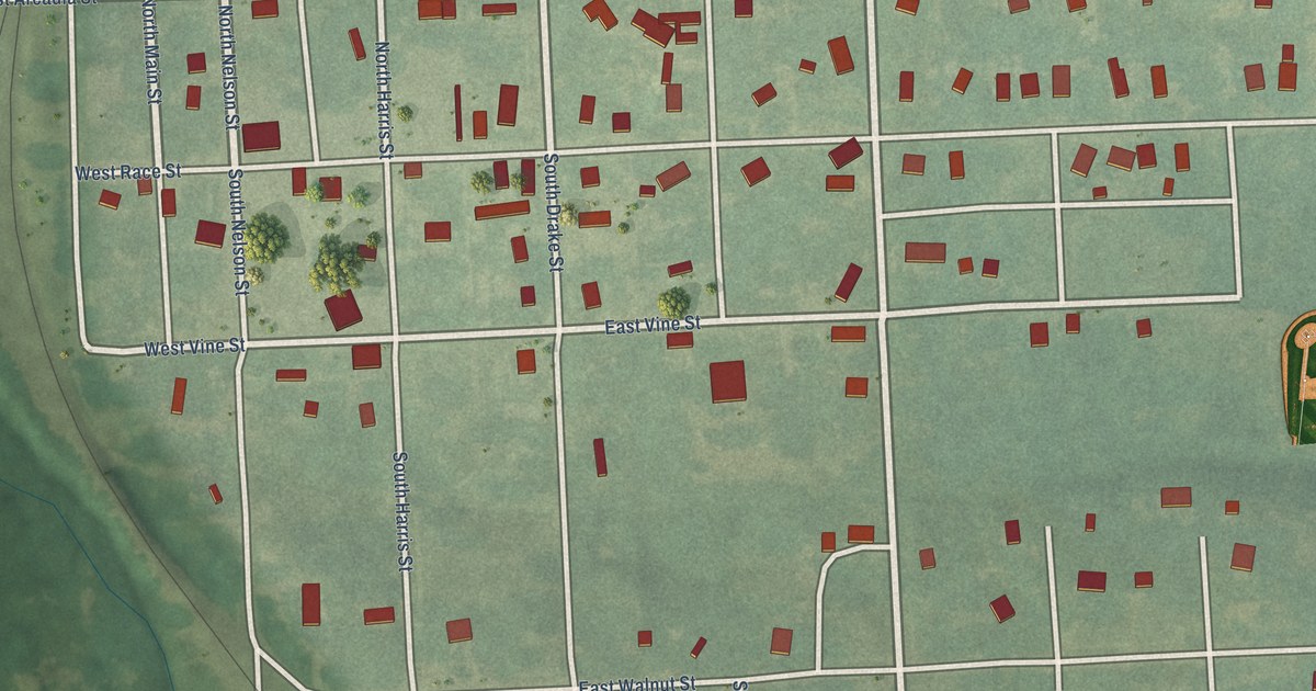 Map of Arcadia, Kansas in 2026