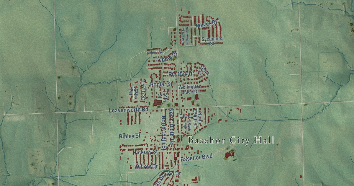 Map of Basehor, Kansas in 2026