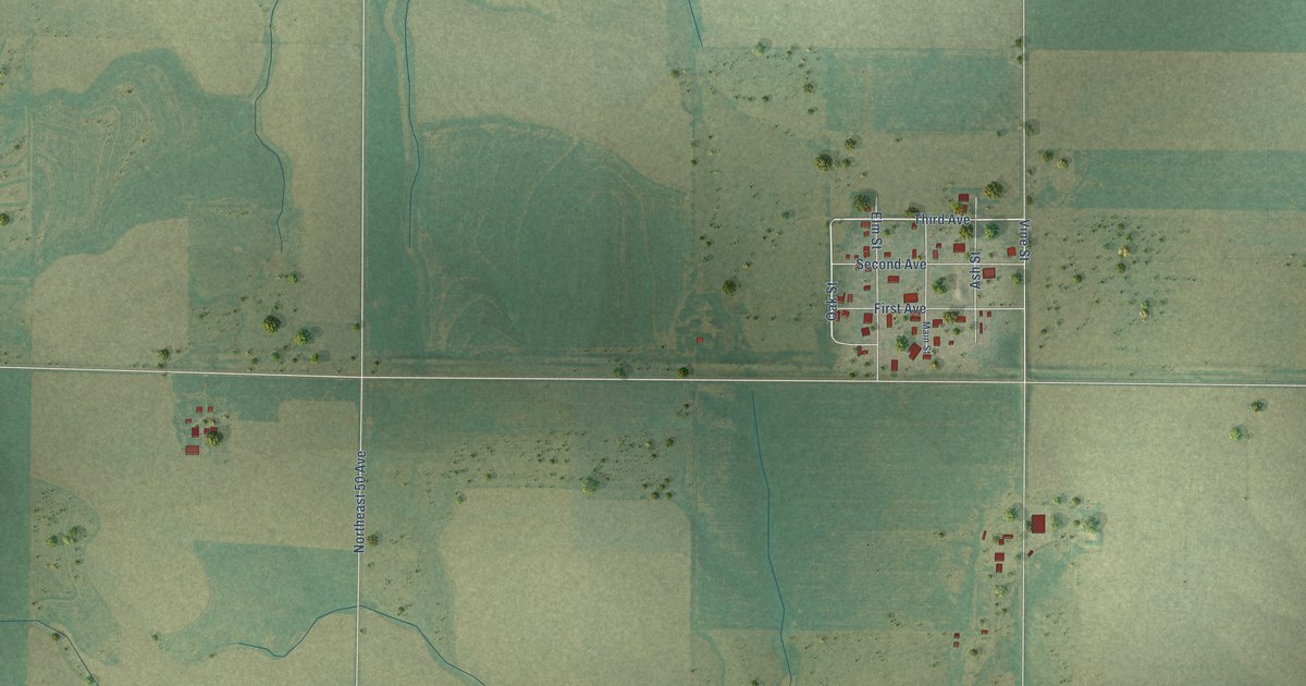Map of Beaver, Kansas in 2026