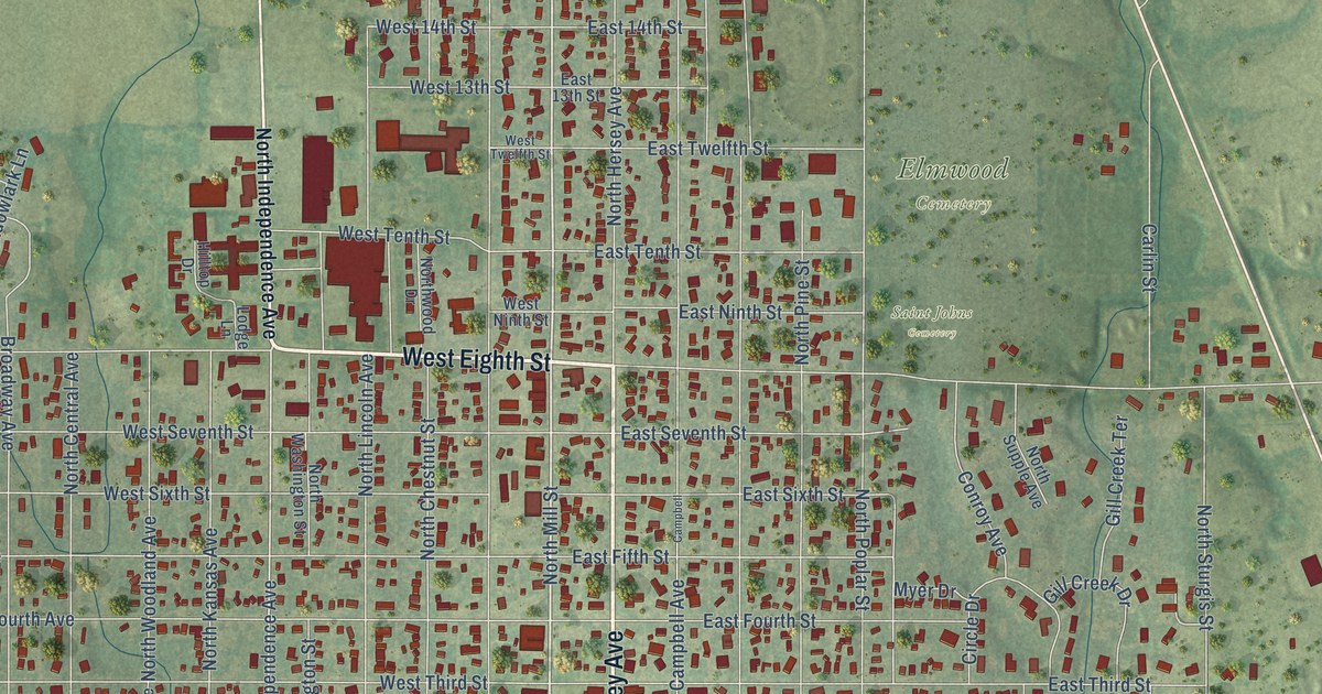 Map of Beloit, Kansas in 2026