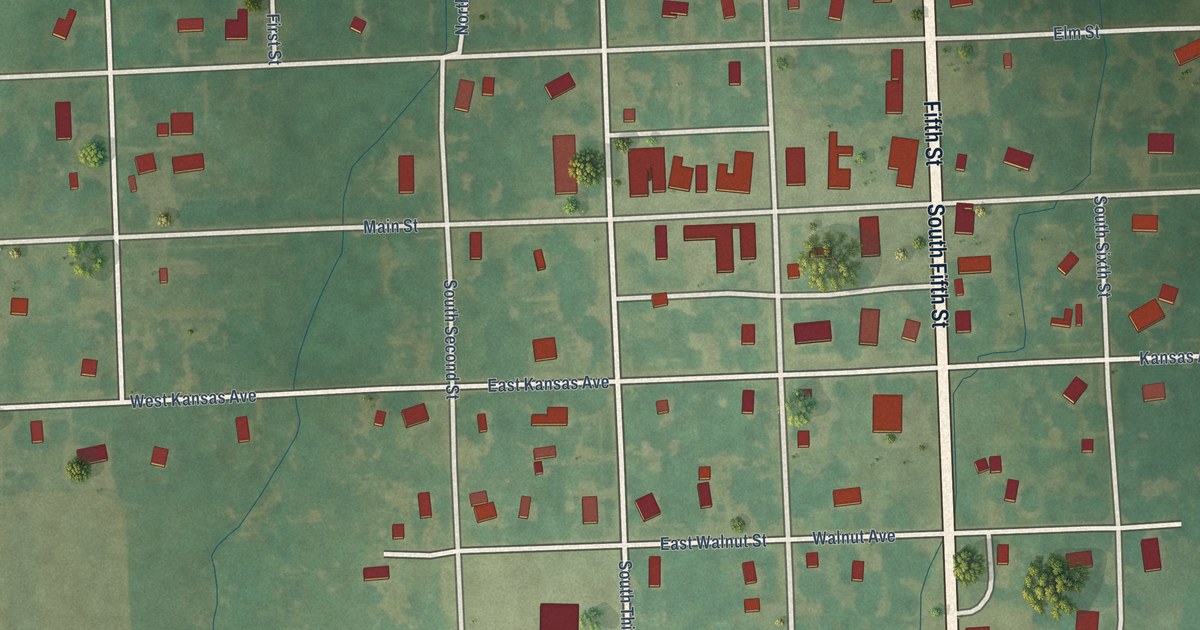 Map of Blue Mound, Kansas in 2026