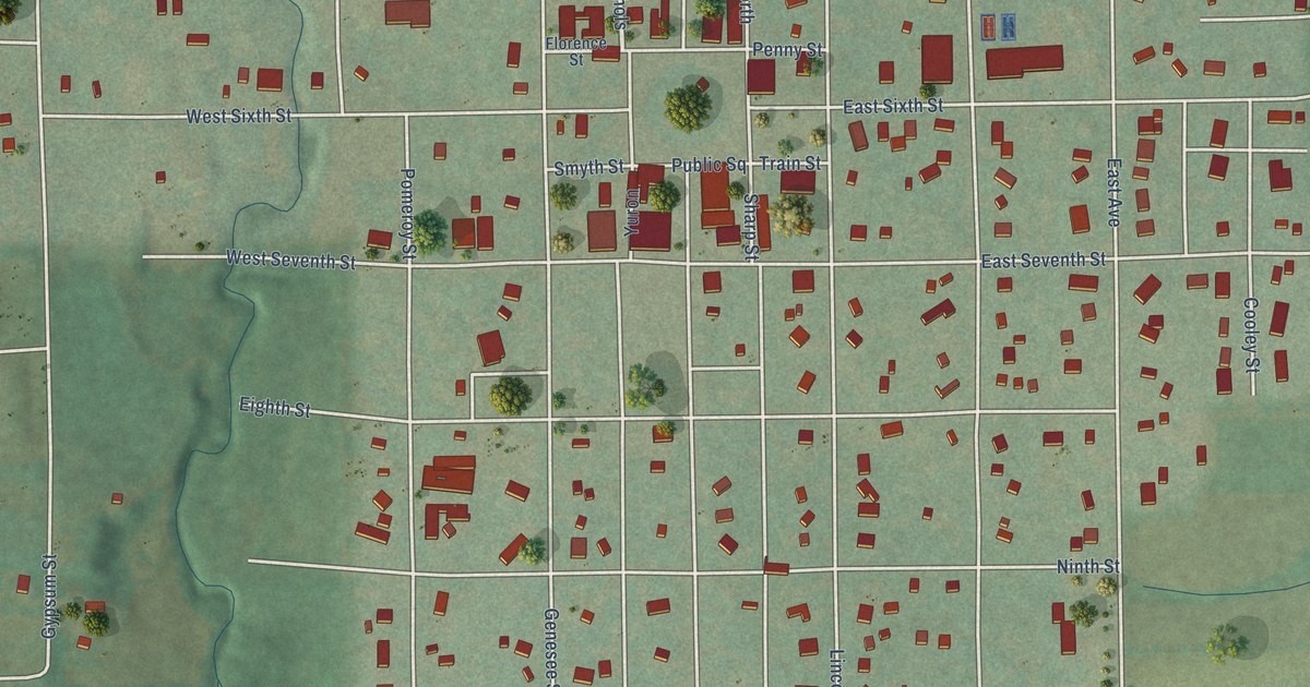 Map of Blue Rapids, Kansas in 2026