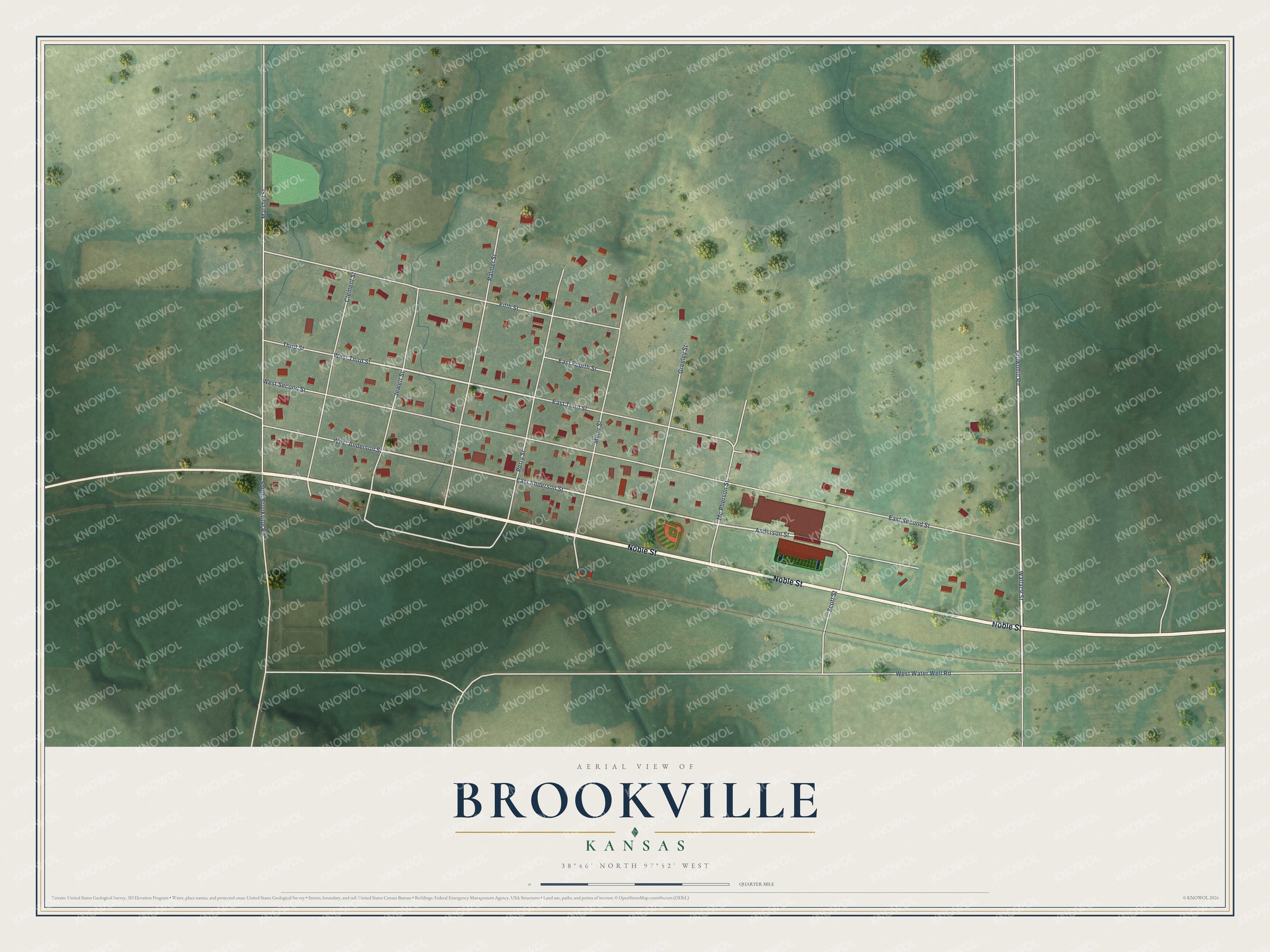Watermarked full-map preview of Brookville, Kansas