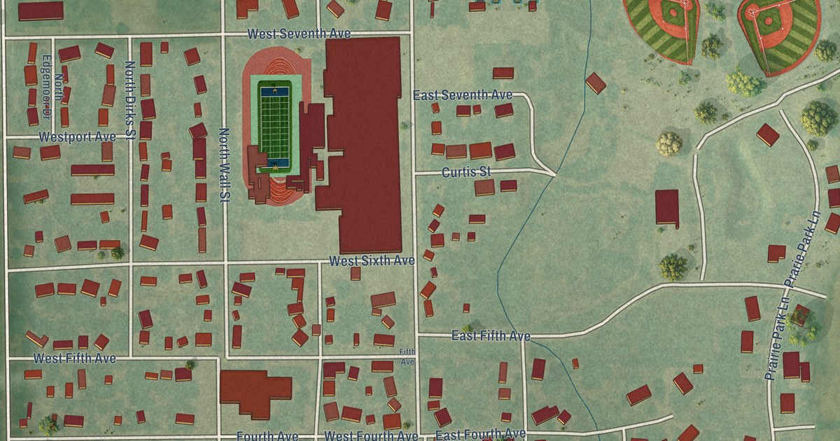 Map of Buhler, Kansas in 2026