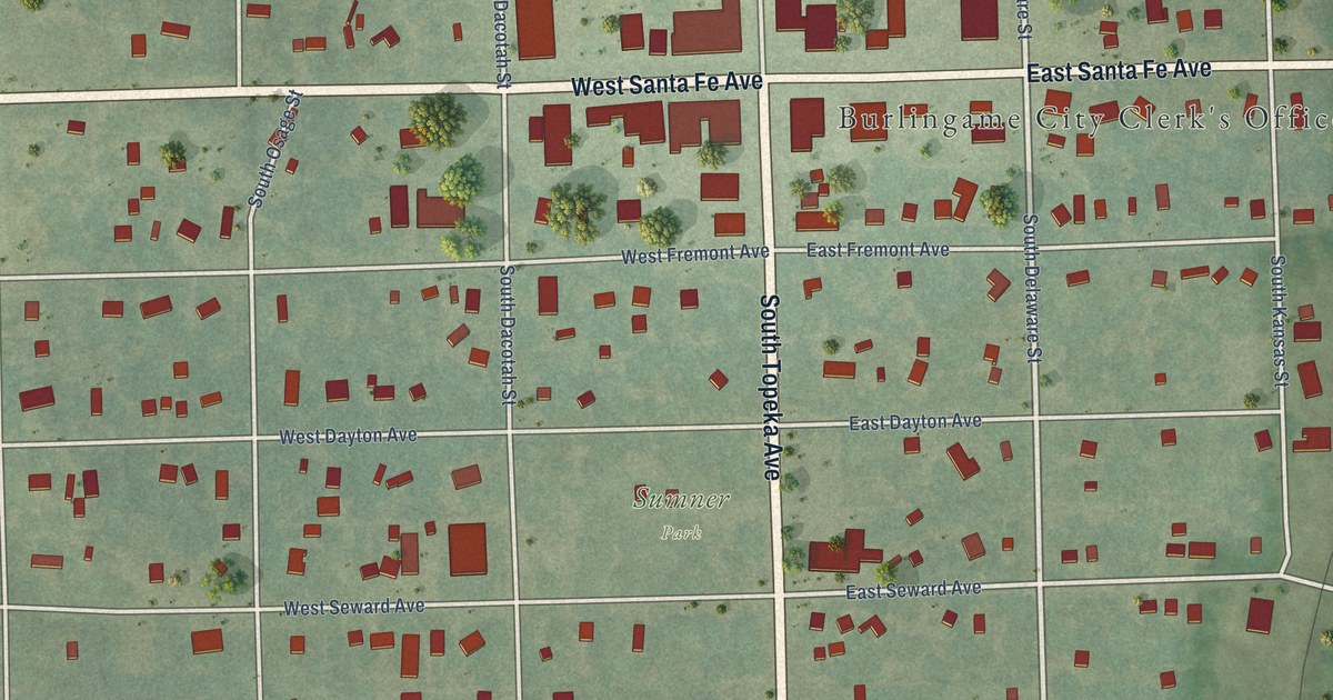 Map of Burlingame, Kansas in 2026