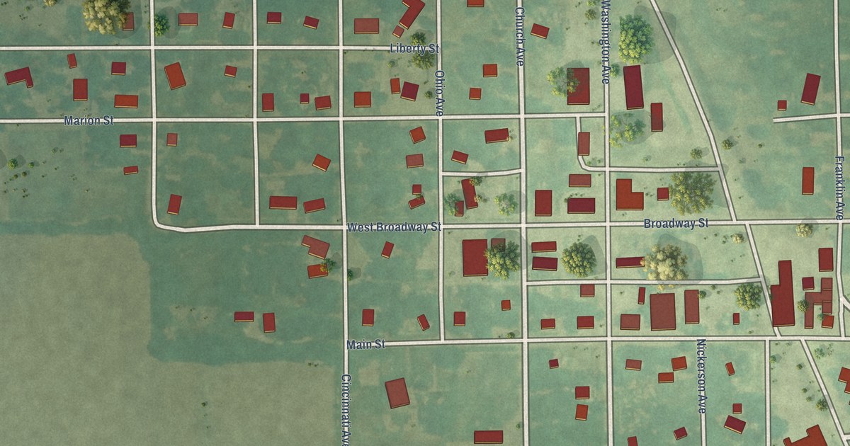 Map of Burns, Kansas in 2026