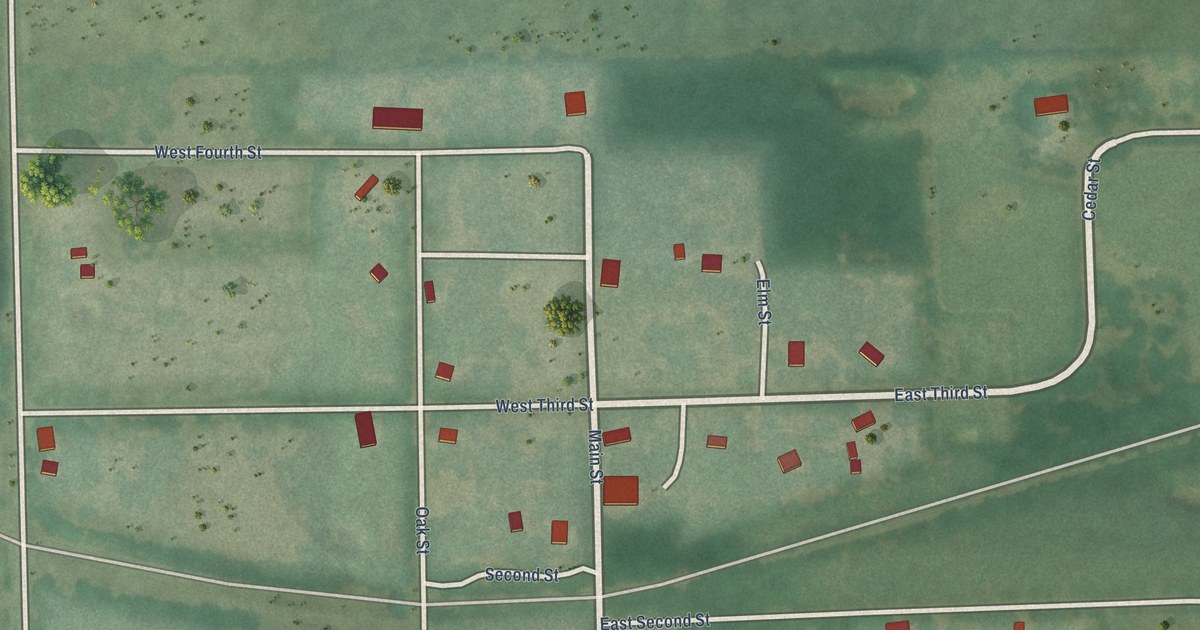 Map of Bushong, Kansas in 2026