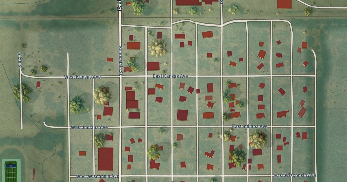 Map of Bushton, Kansas in 2026