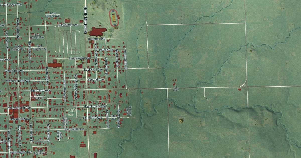 Map of Caney, Kansas in 2026