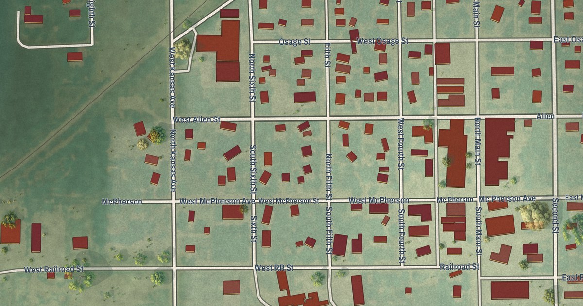 Map of Canton, Kansas in 2026