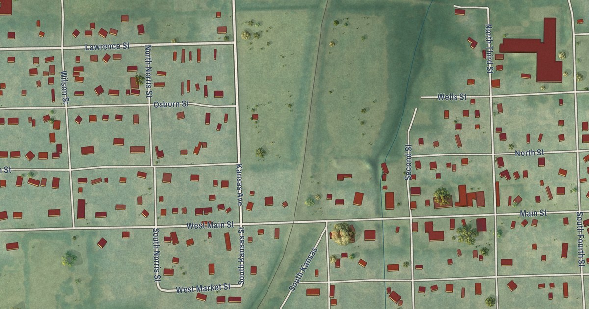 Map of Carbondale, Kansas in 2026