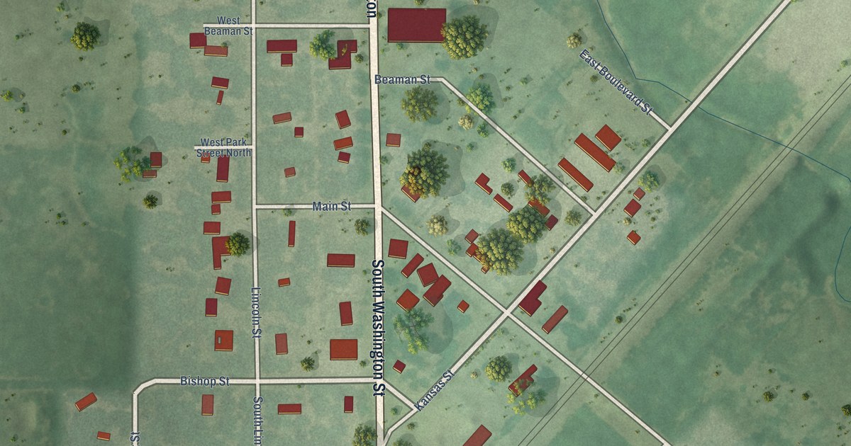 Map of Cassoday, Kansas in 2026