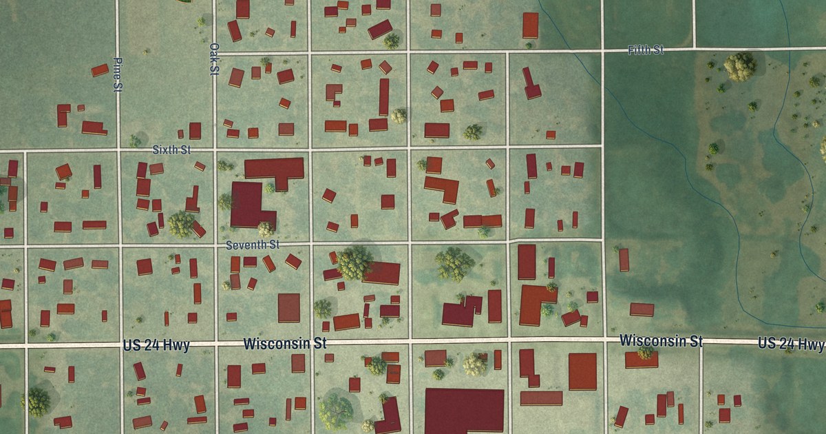 Map of Cawker City, Kansas in 2026