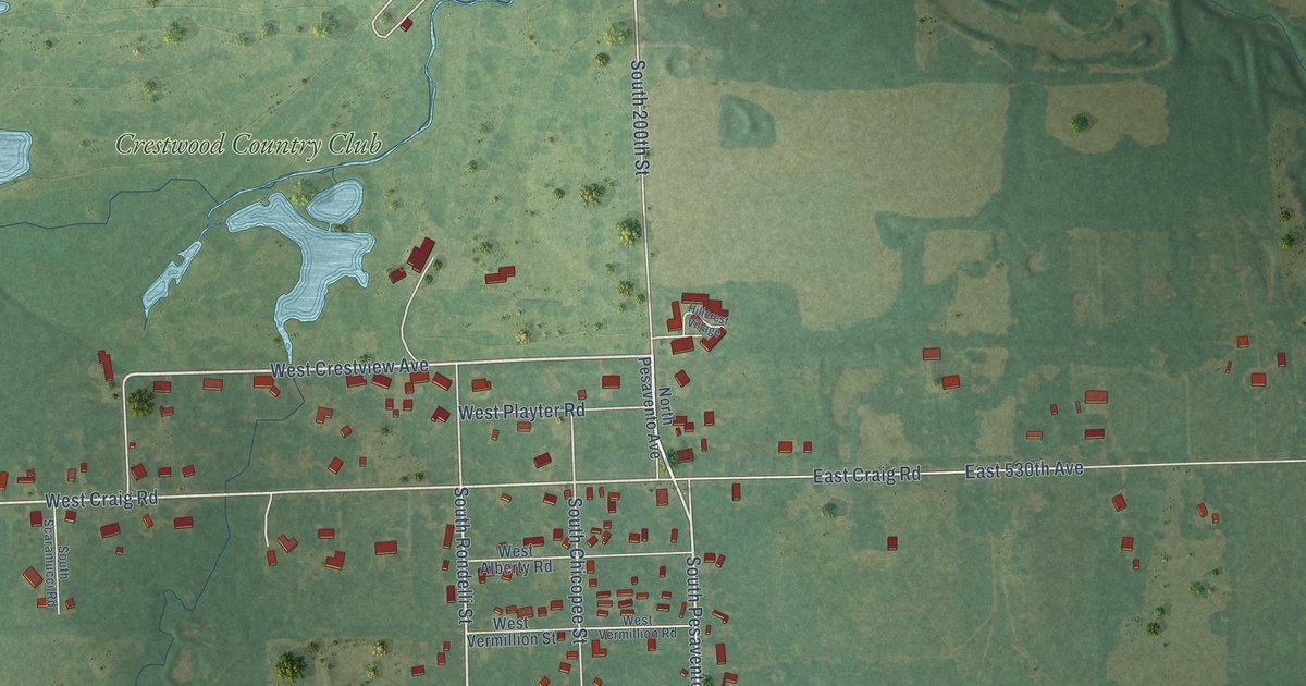 Map of Chicopee, Kansas in 2026