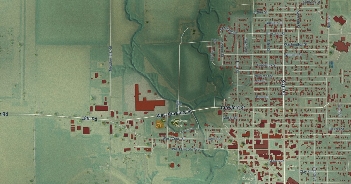 Map of Clay Center, Kansas in 2026