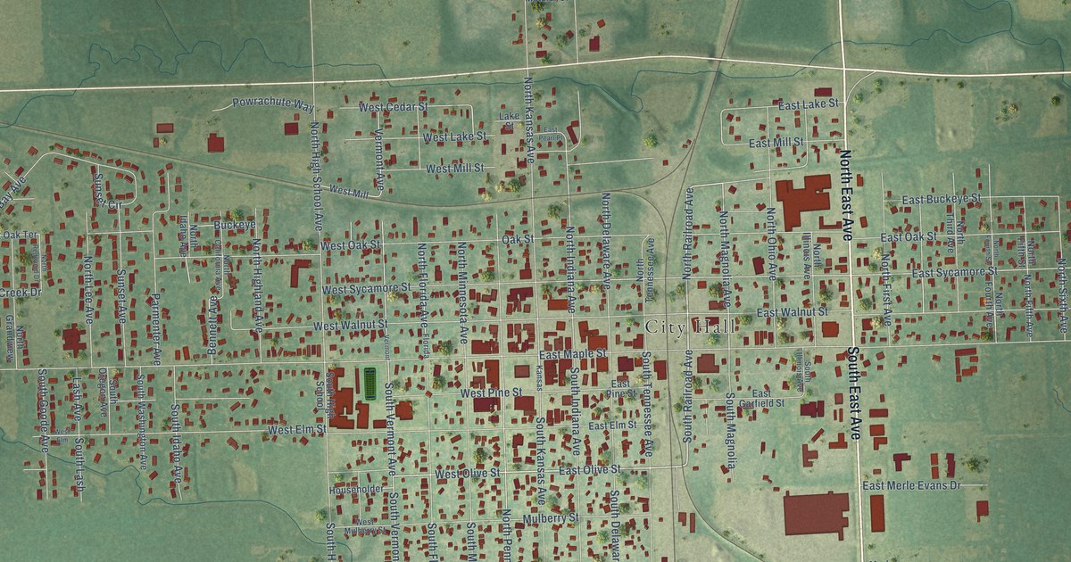 Map of Columbus, Kansas in 2026
