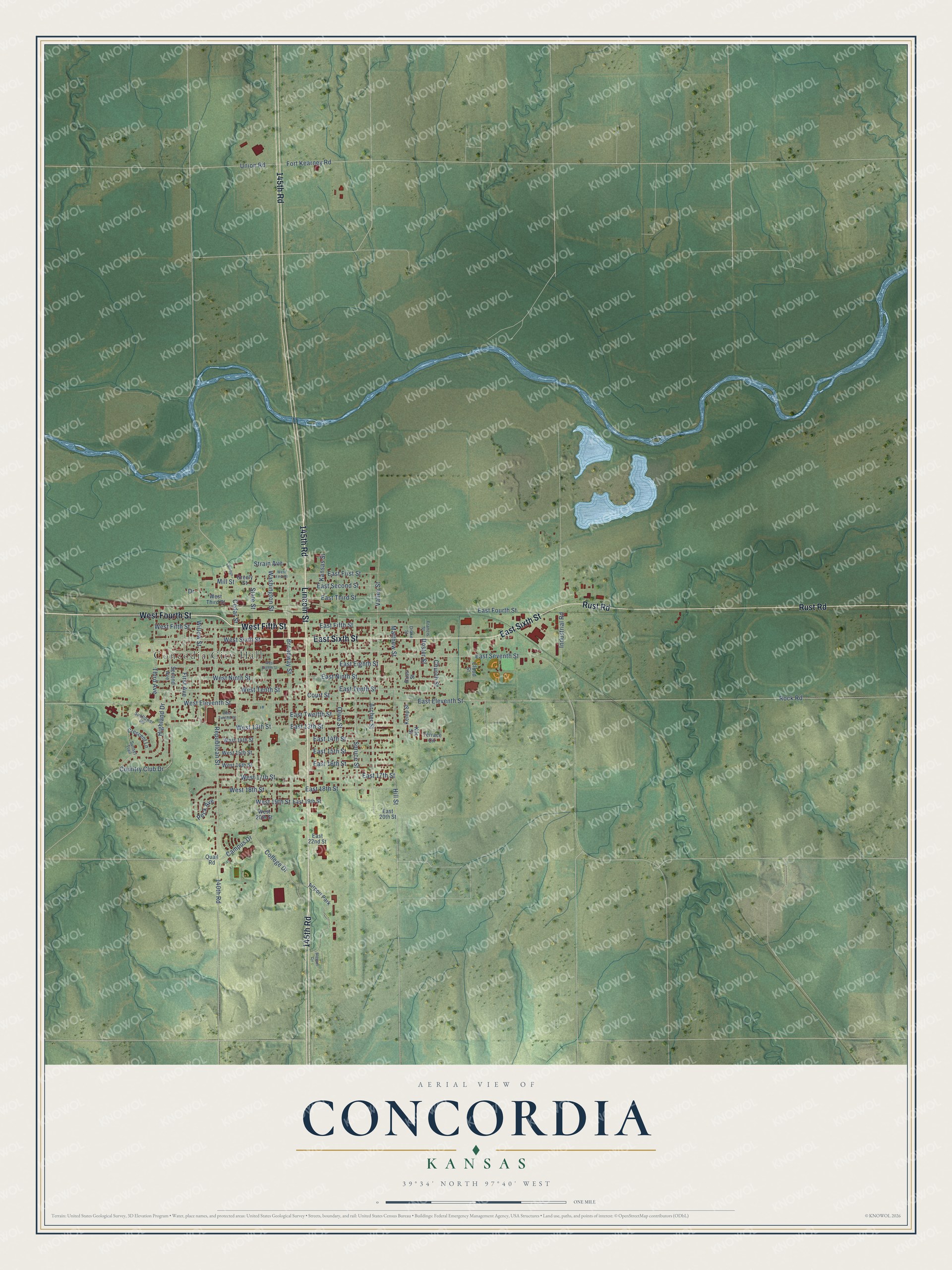 Watermarked full-map preview of Concordia, Kansas