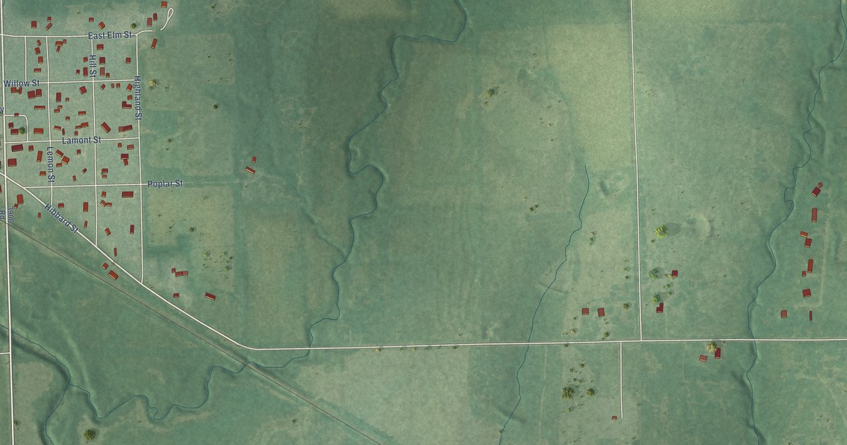 Map of Dearing, Kansas in 2026