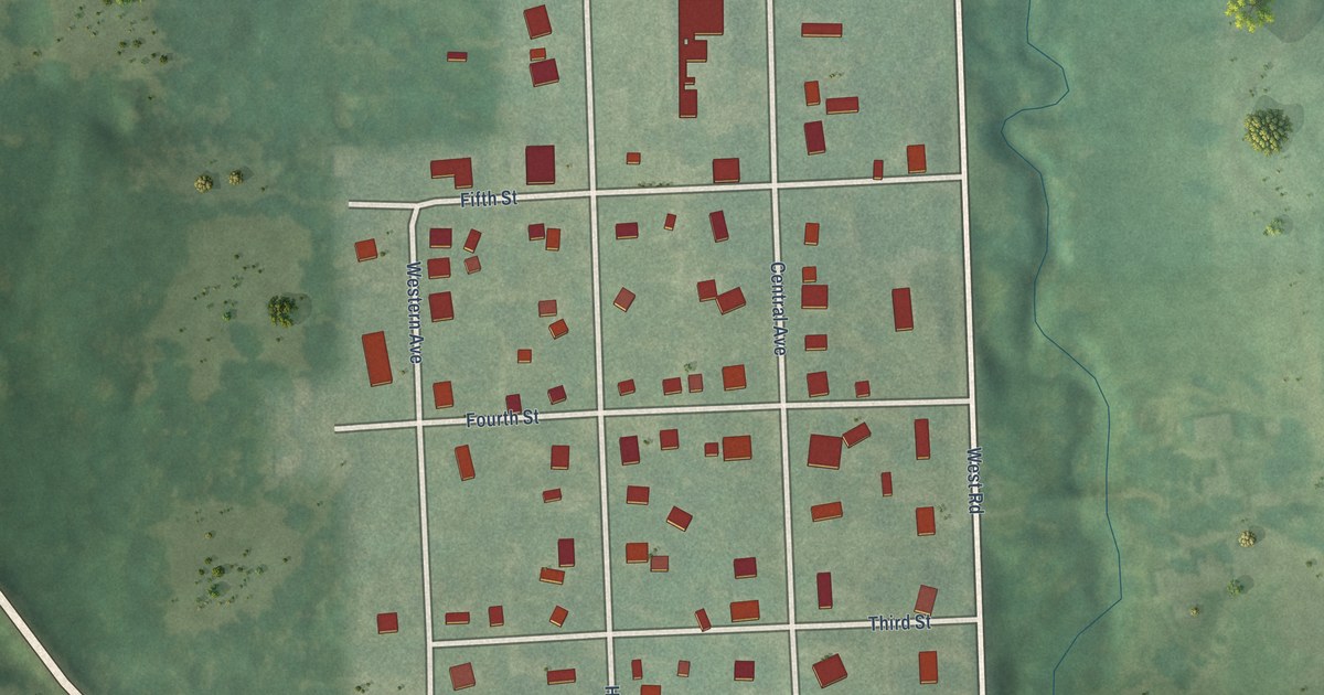 Map of Denison, Kansas in 2026
