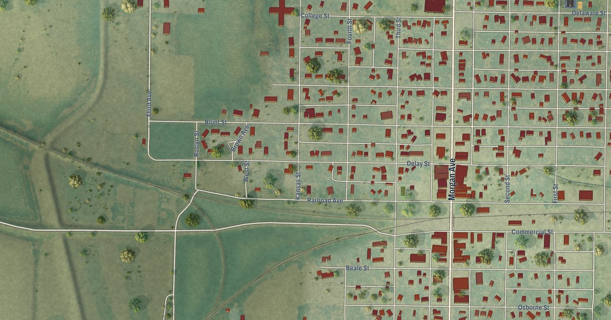 Map of Downs, Kansas in 2026