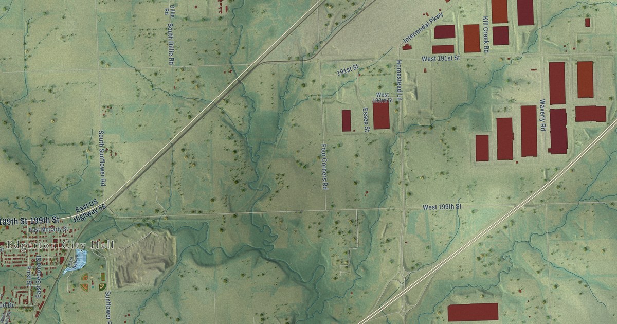 Map of Edgerton, Kansas in 2026