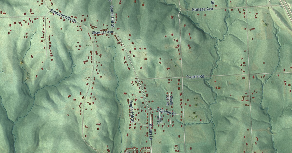 Map of Edwardsville, Kansas in 2026