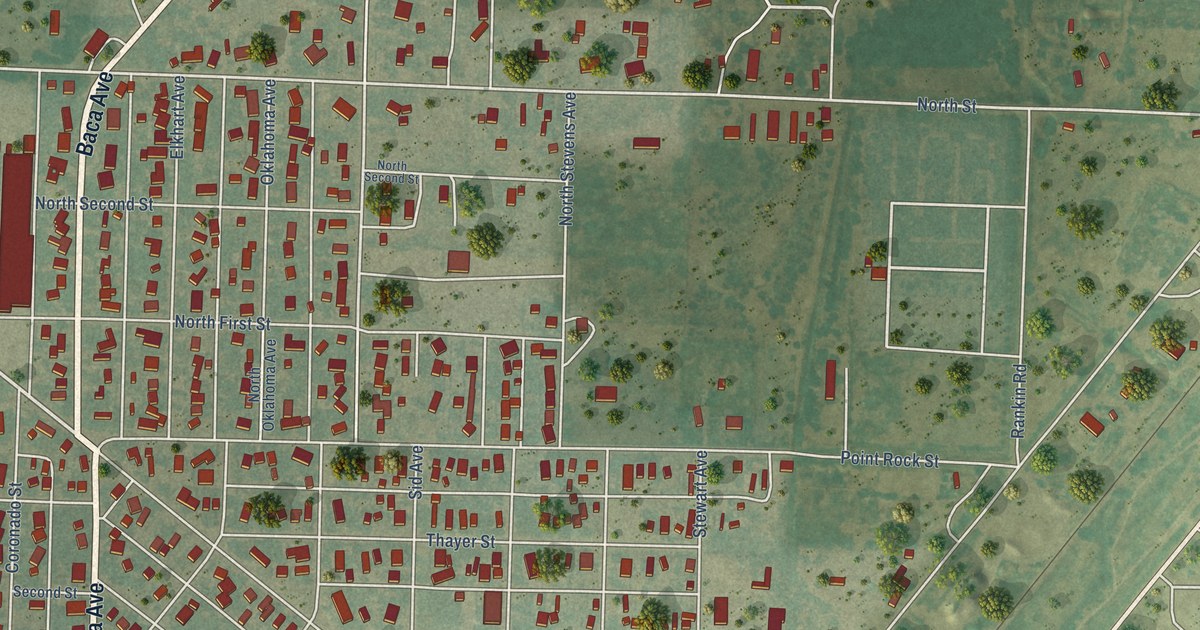 Map of Elkhart, Kansas in 2026