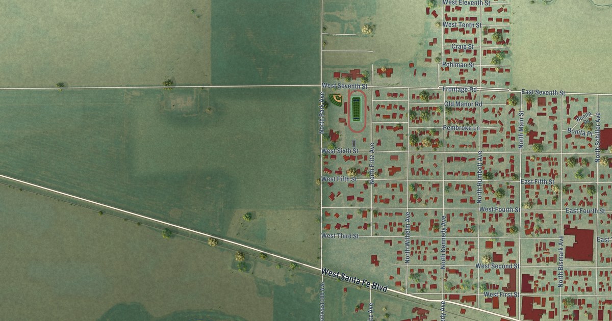 Map of Ellinwood, Kansas in 2026