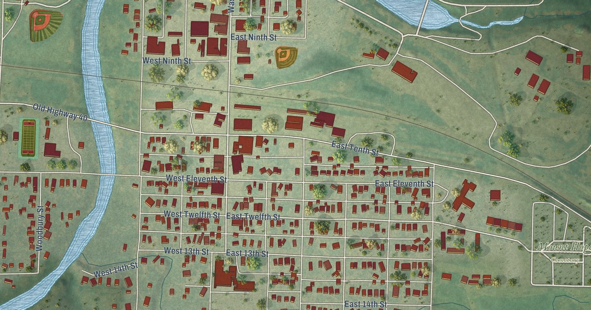 Map of Ellis, Kansas in 2026
