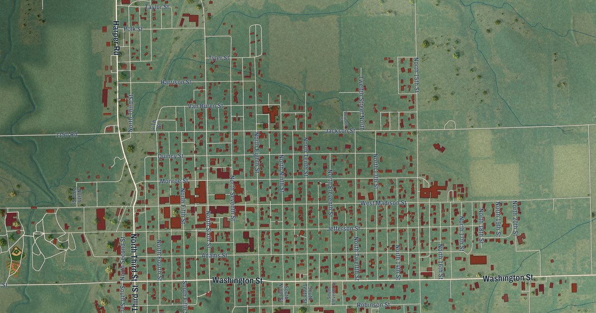 Map of Fredonia, Kansas in 2026