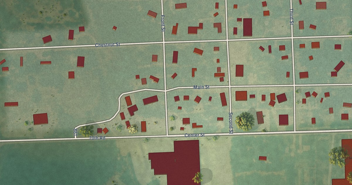 Map of Galesburg, Kansas in 2026