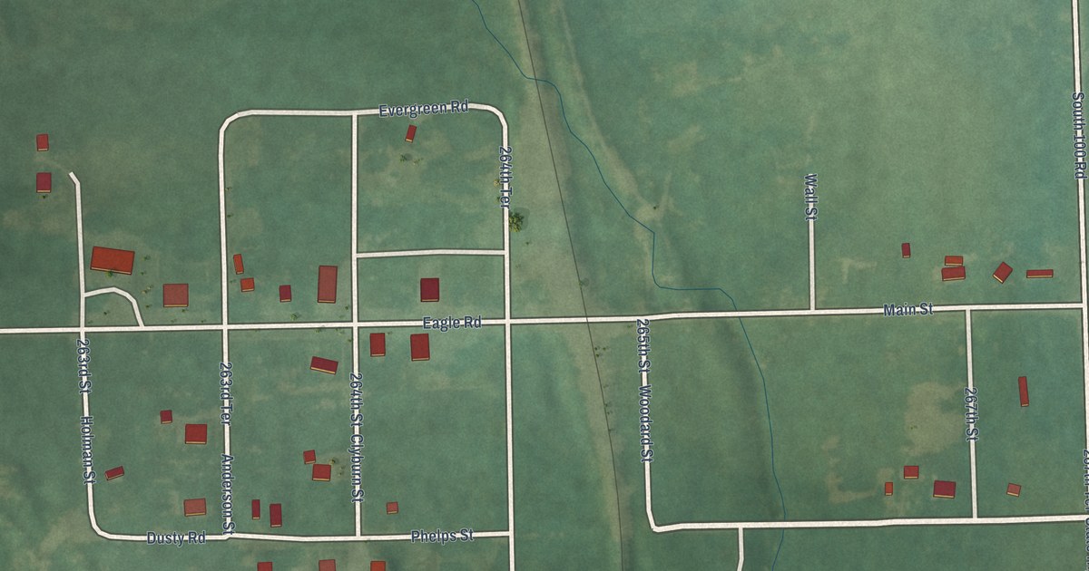 Map of Garland, Kansas in 2026