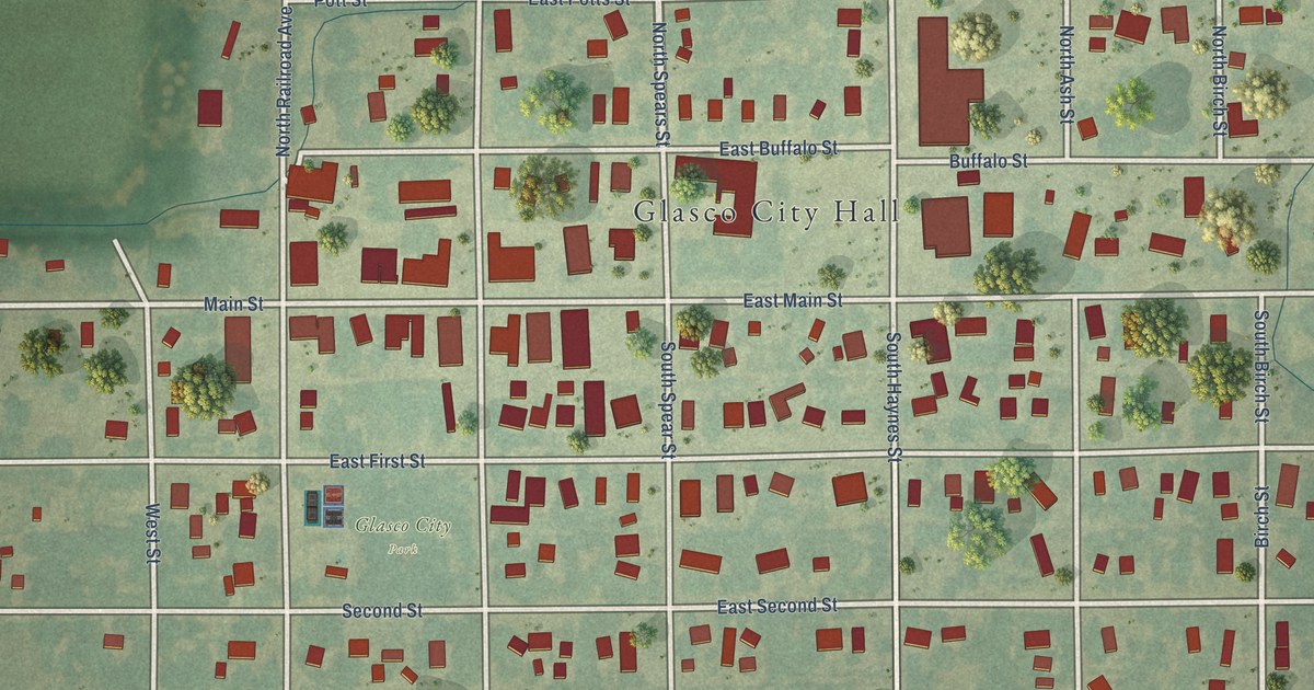 Map of Glasco, Kansas in 2026