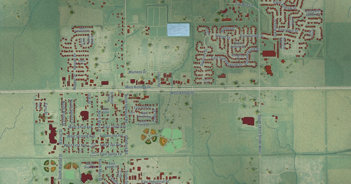 Map of Goddard, Kansas in 2026