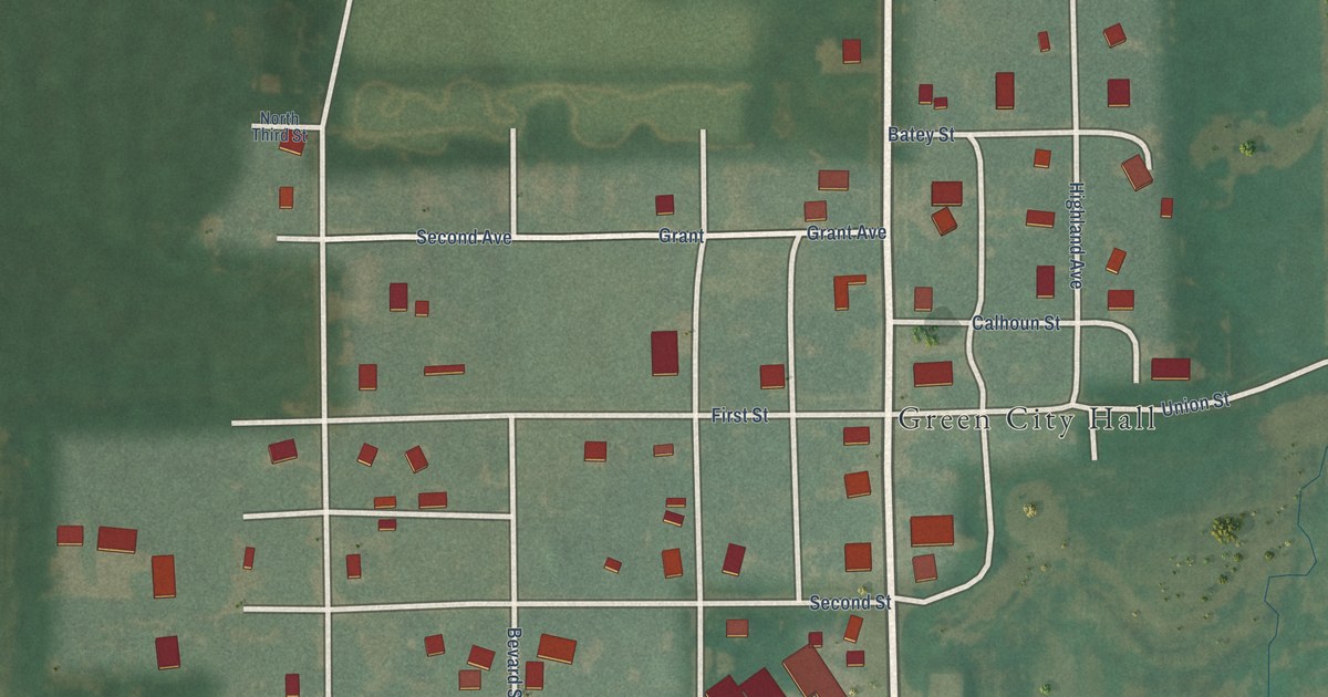 Map of Green, Kansas in 2026