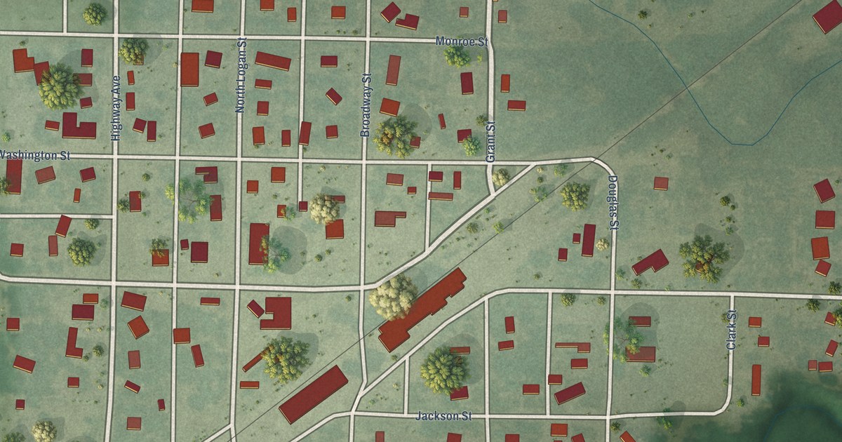 Map of Hanston, Kansas in 2026