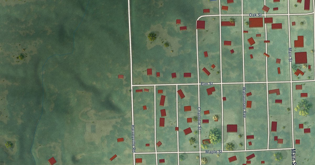 Map of Harveyville, Kansas in 2026