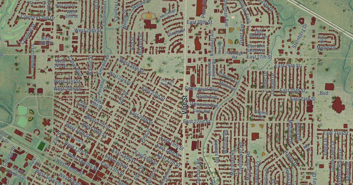 Map of Hays, Kansas in 2026