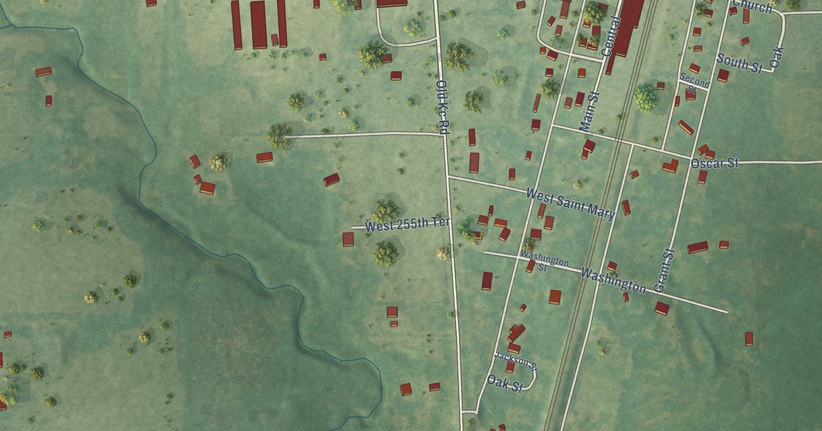 Map of Hillsdale, Kansas in 2026