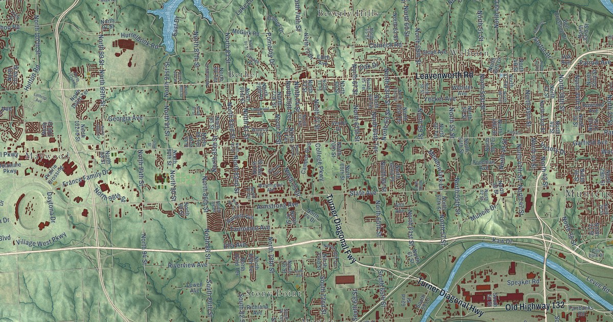 Map of Kansas City, Kansas in 2026