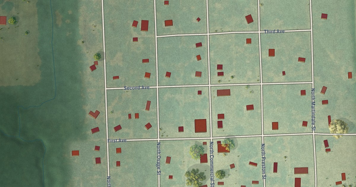Map of Kincaid, Kansas in 2026