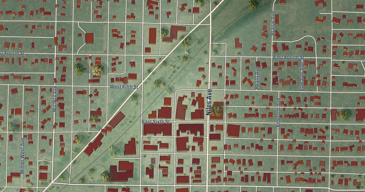 Map of Kinsley, Kansas in 2026
