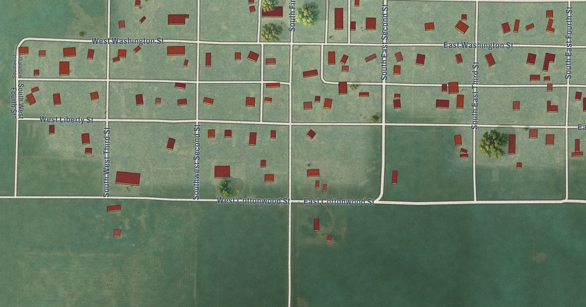 Map of Kirwin, Kansas in 2026