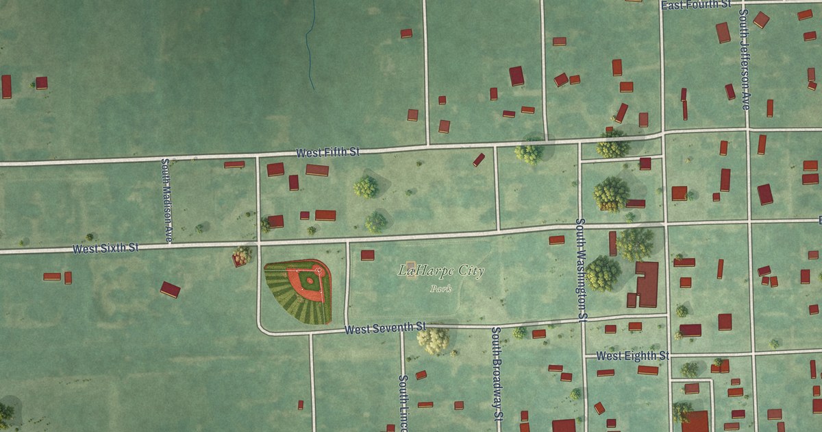 Map of La Harpe, Kansas in 2026