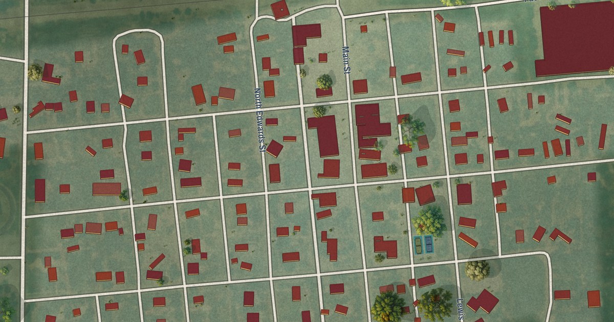 Map of Lewis, Kansas in 2026
