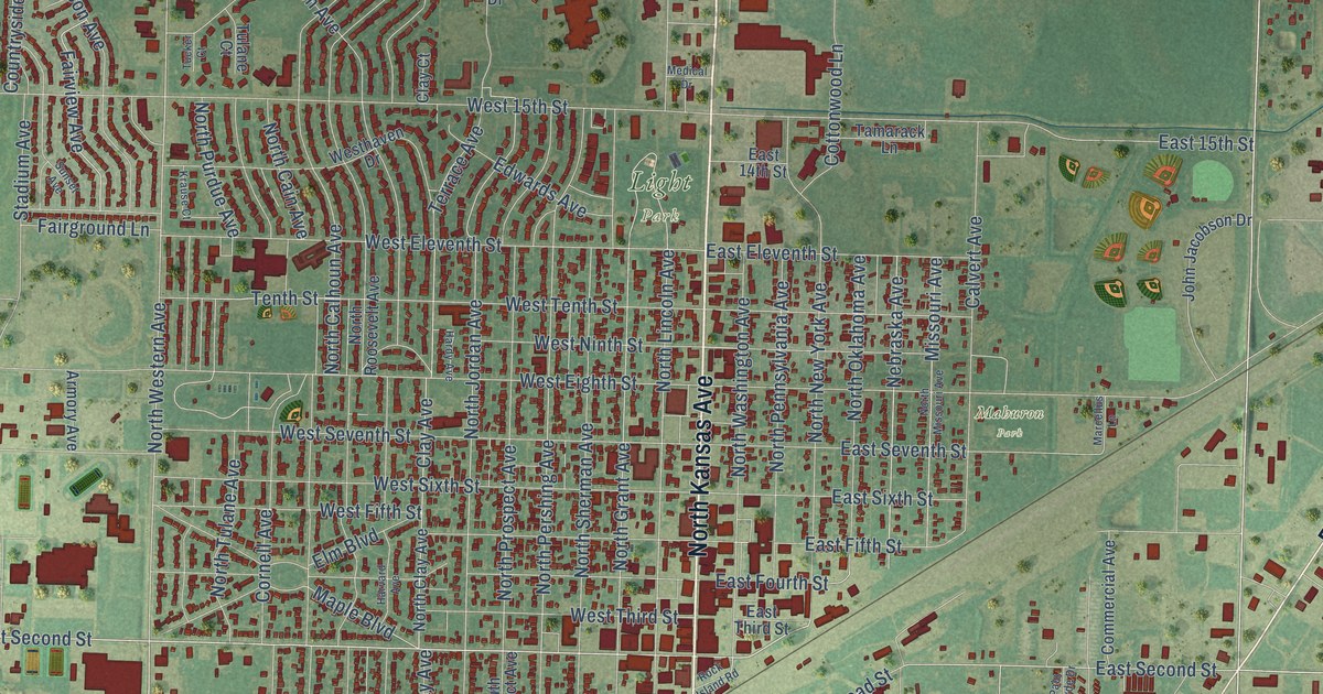 Map of Liberal, Kansas in 2026